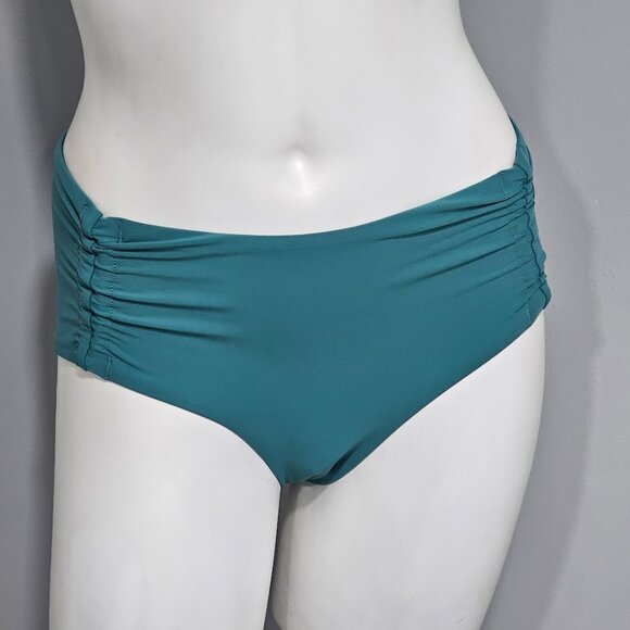 Calia Adjustable Tie Front Swim Bottoms Jungle Green - Picture 2 of 7